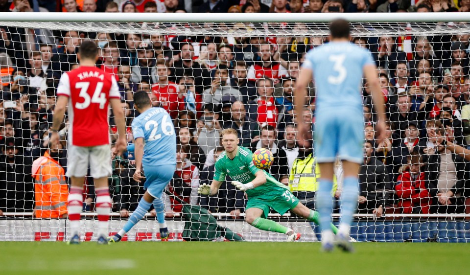 Riyad Mahrez equalised for Man City with a controversial second-half penalty