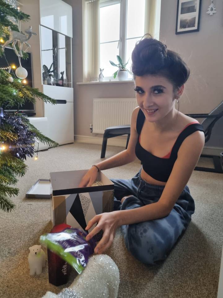 The tragic teen opened her presents with her parents days before her death