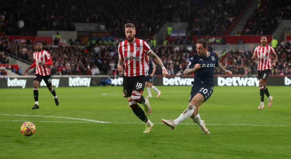 Danny Ings opened the scoring for Aston Villa away at Brentford on Sunday afternoon