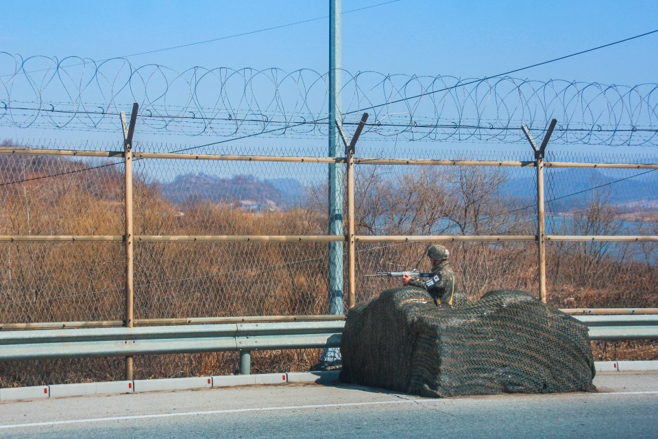 The Demilitarized Zone separates North Korea and South Korea