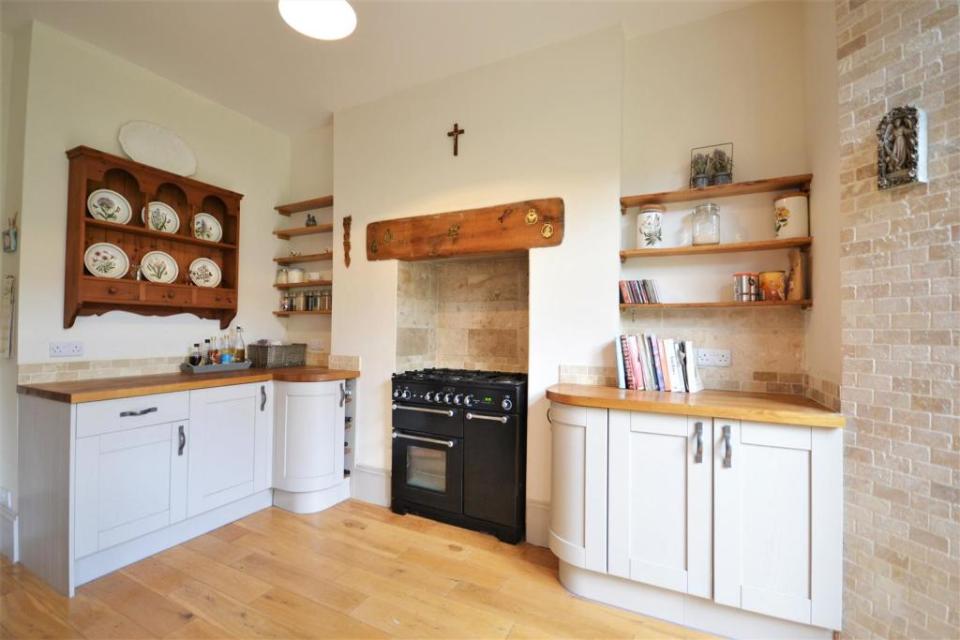 The stunning and spacious kitchen area