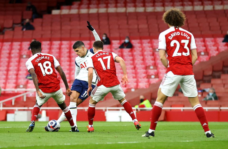 Erik Lamela's rabona goal against Arsenal has won the 2021 Puskas Award