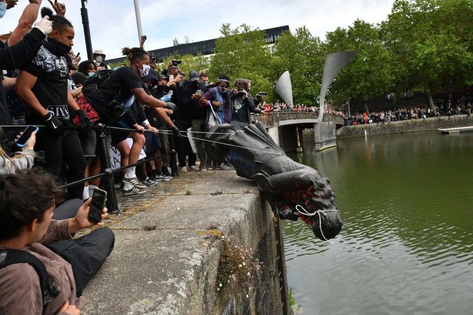 A statue of the 17th century slave trader was dragged into the harbour in Bristol on June 7, 2020