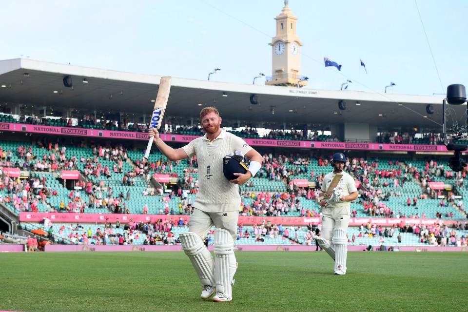 Bairstow gestures as he leaves the field