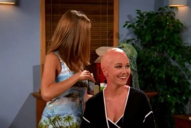 Rachel persuaded Bonnie to shave off all of her hair in season three