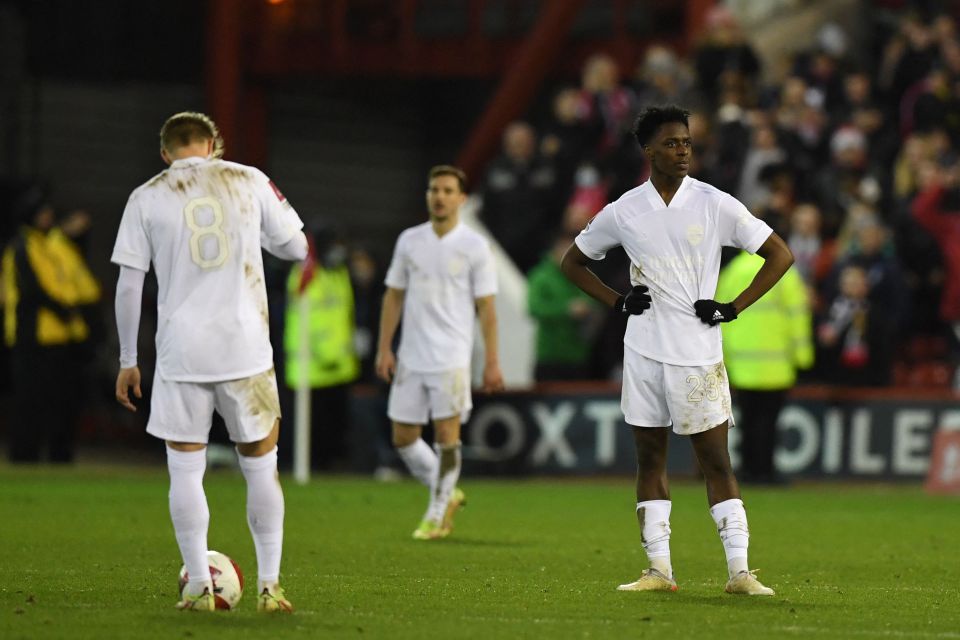 Arsenal were dressed in white to raise awareness for knife crime