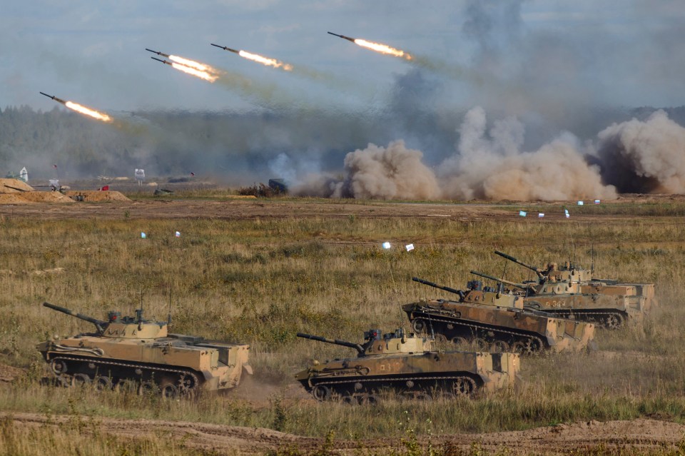 Russian troops in military exercises close to Ukraine's border