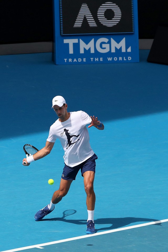 The tennis ace has returned to the court ahead of the Australian Open