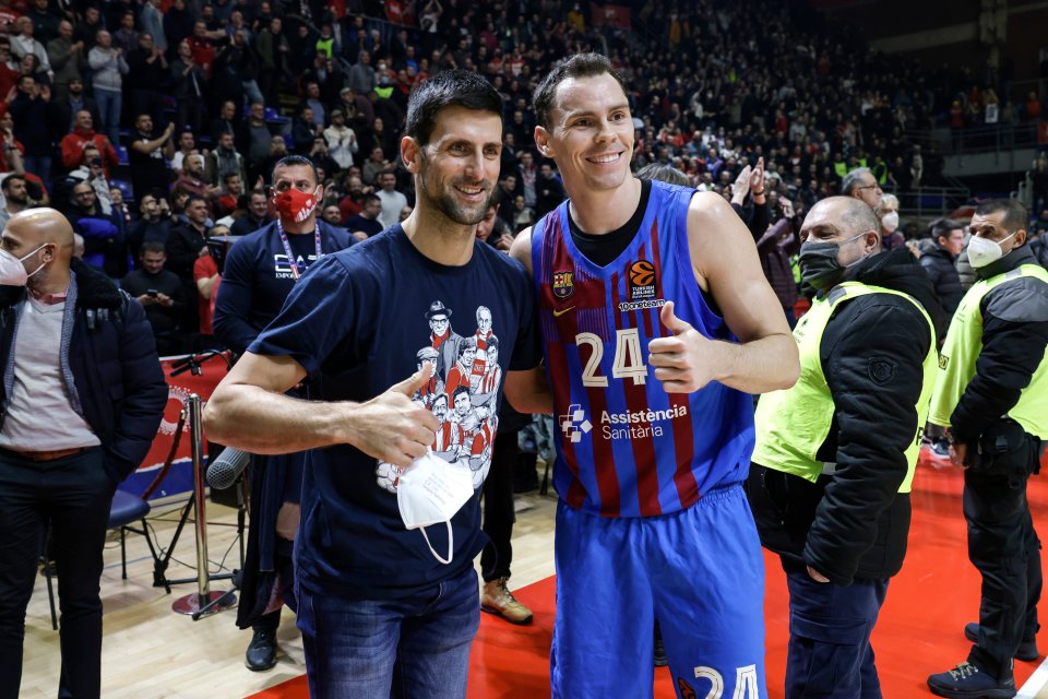 Novak Djokovic went to a basketball game between Belgrade and Barcelona on December 14