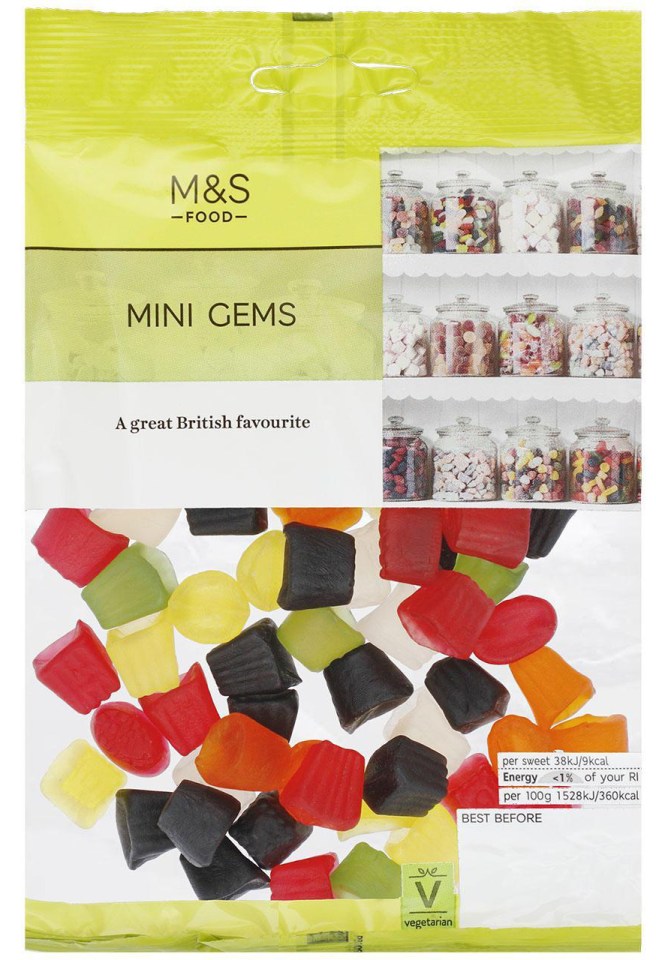 M&S' branded Midget Gems are now called Mini Gems