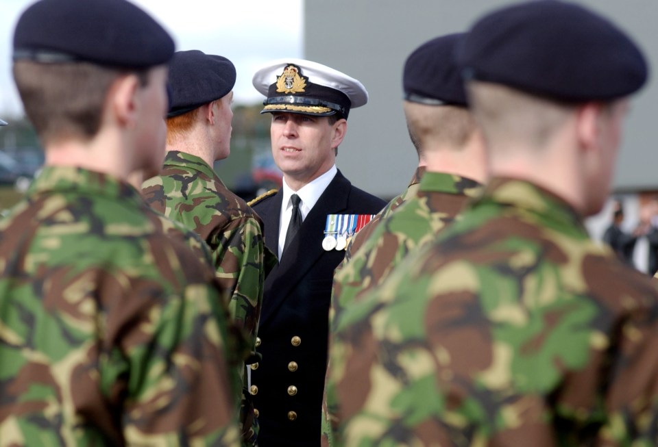 Andrew had not attended a single military event since he stepped back from royal duties two years ago