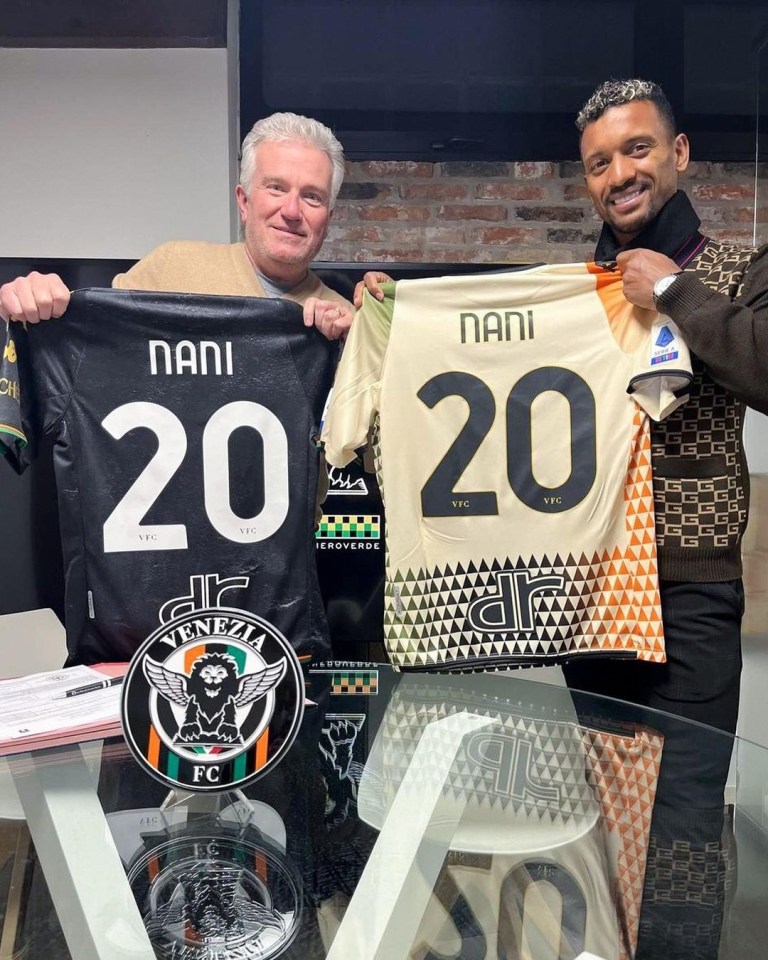 Nani has signed for Serie A strugglers Venezia