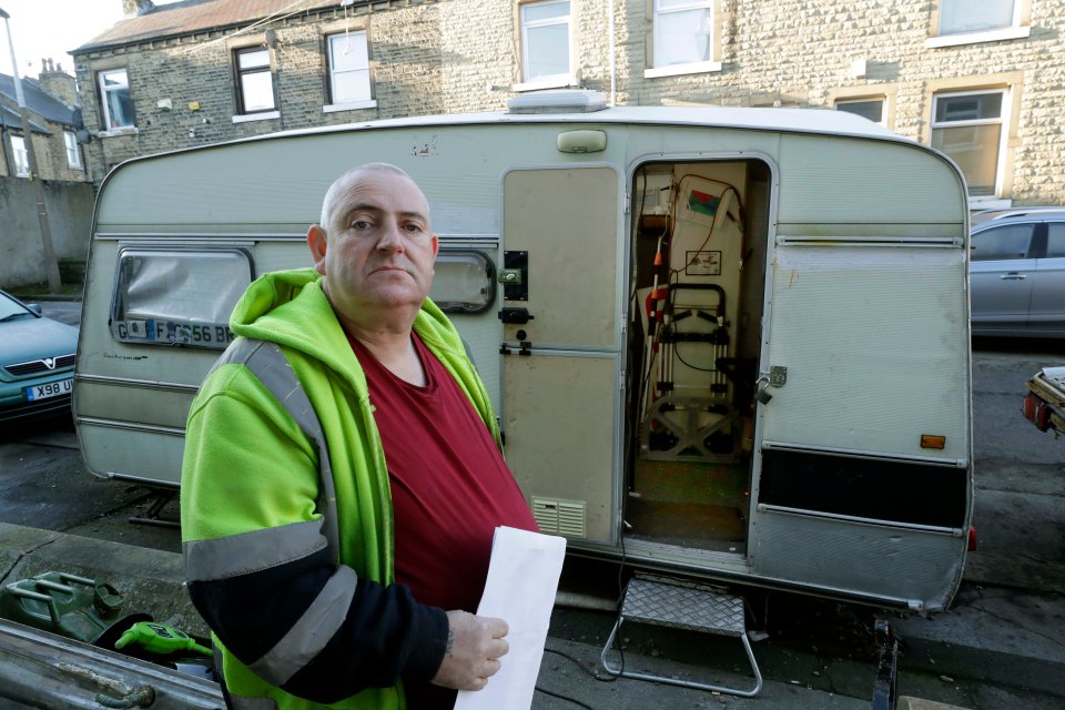 Kevin Hufton claims he's faced no issues parking his caravan outside of his Huddersfield home until now