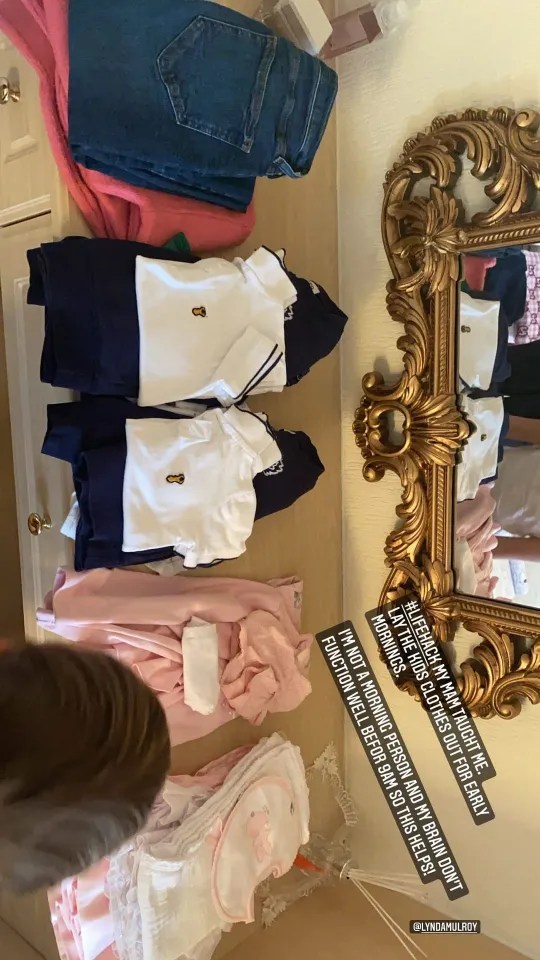 Mum-of-six Paris lays her children's clothes out the night before to save time