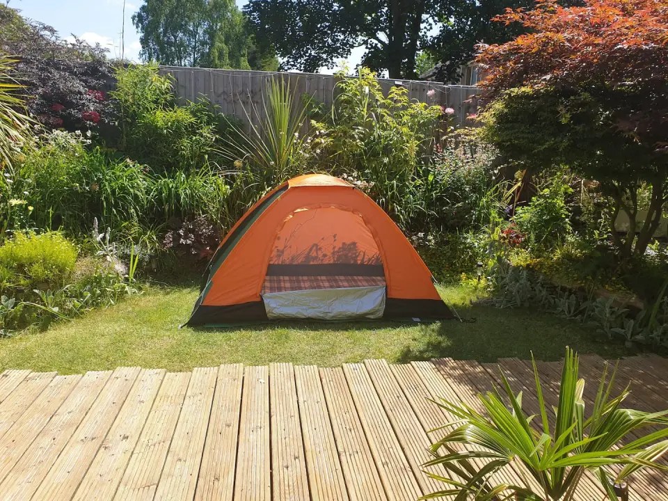 Jordan Lewis was looking for accommodation in Birmingham when he found a host was renting out a tent in their back garden