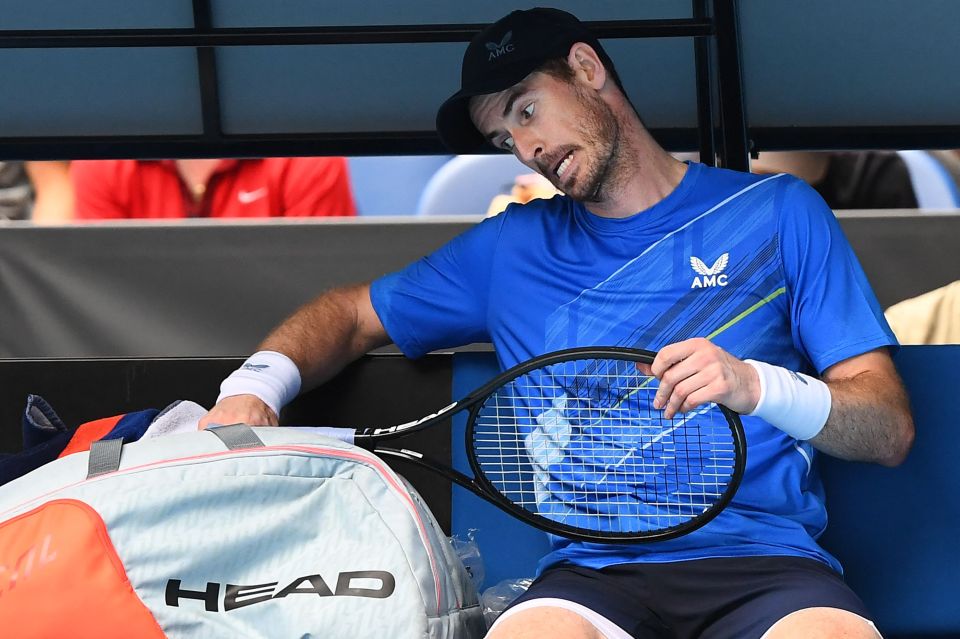 Murray had his frustrations getting one of his rackets restrung