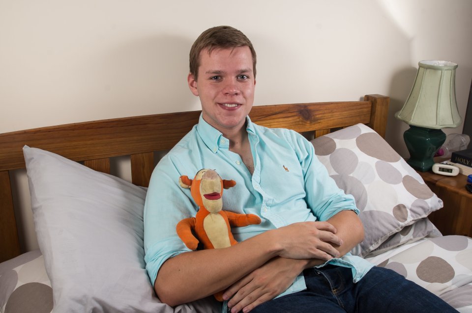 Rhys, 23, shows off best buddy Tigger and says 'holding him brings back memories'