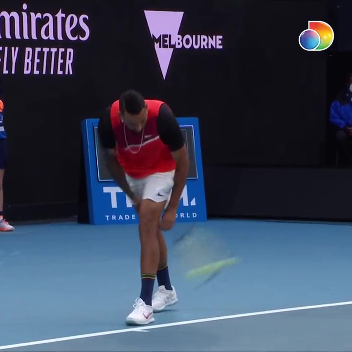 He produced a stunning underarm tweener serve to bamboozle his opponent