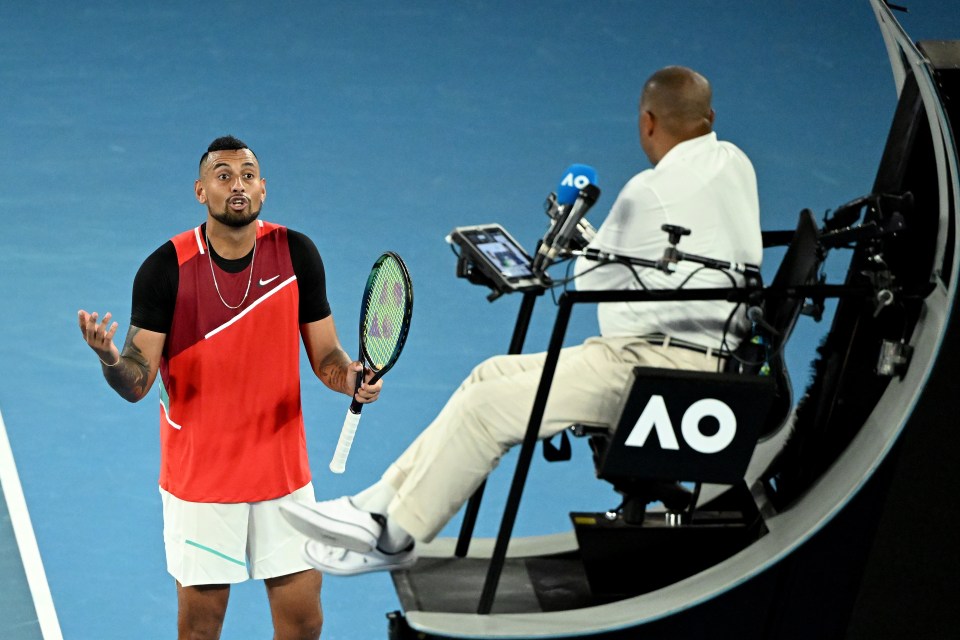 Kyrgios got into an argument with chair umpire Carlos Bernardes