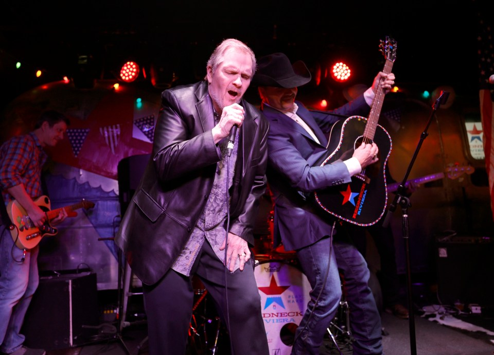 Meat Loaf pictured performing in Nashville, Tennessee, last March