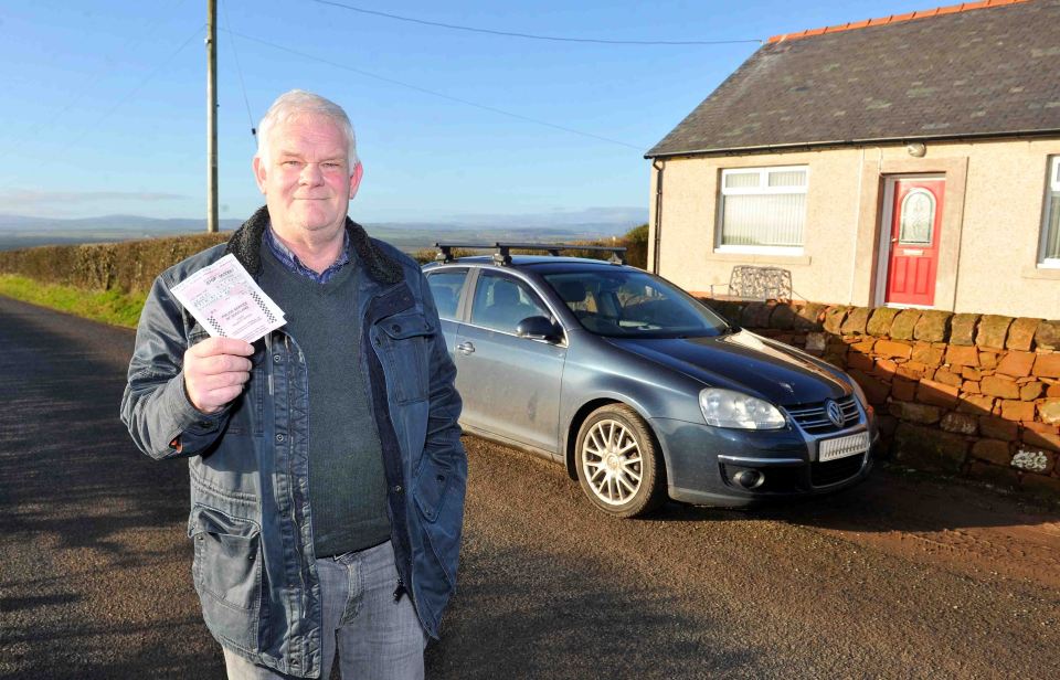 Mark Shrimpton is refusing to pay a parking ticket for leaving his car outside his cottag