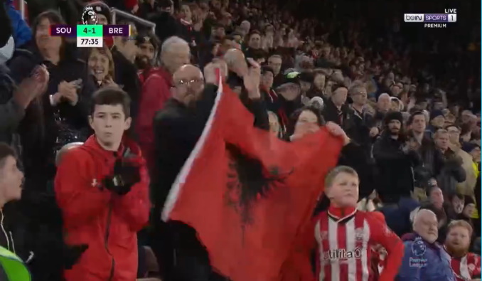 And the Chelsea loanee is attracting Albanian fans to St Mary's