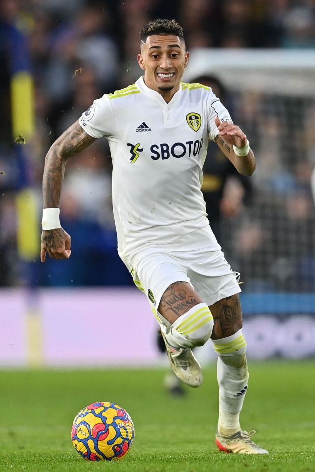 Rephinha, 25, is negotiating a new contract with Leeds but Chelsea and West Ham hope to muscle in