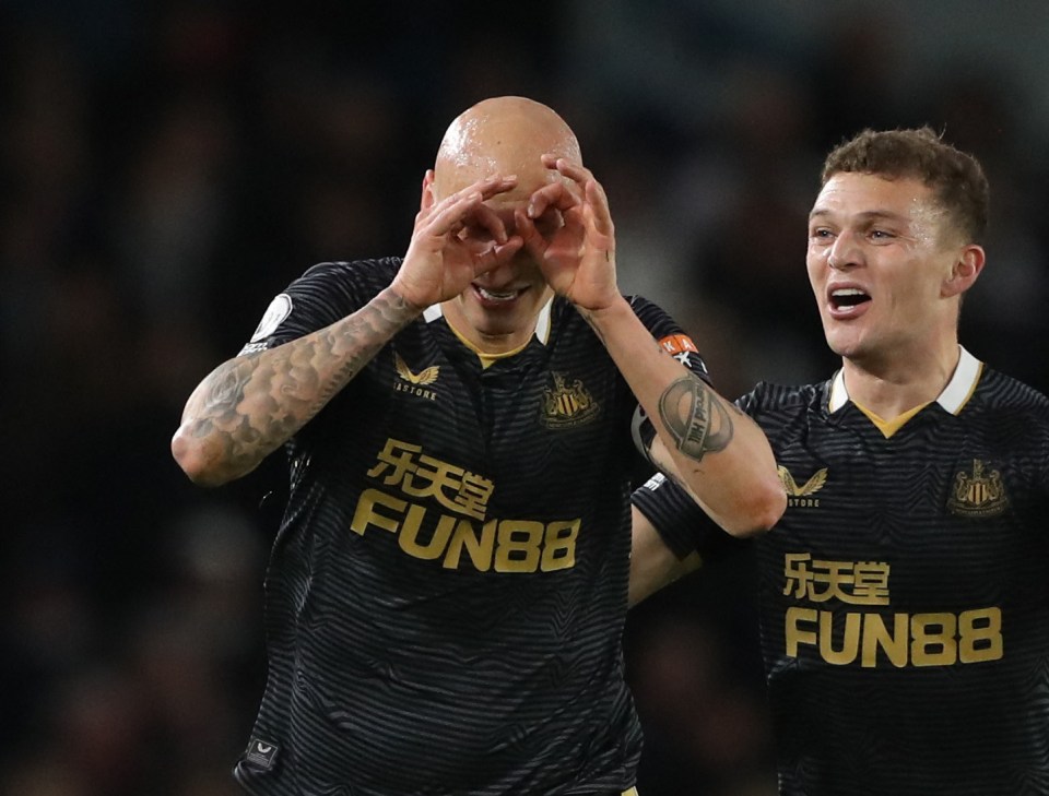 Jonjo Shelvey secured only Newcastle's second win of the season