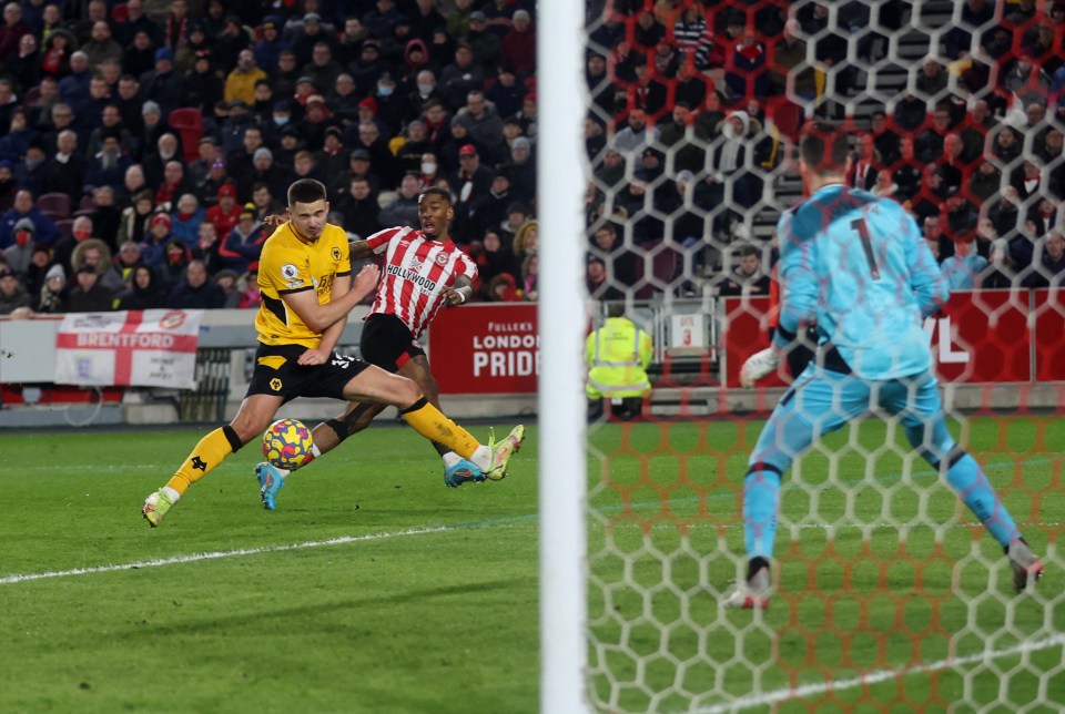 Ivan Toney volleyed home an equaliser for Brentford