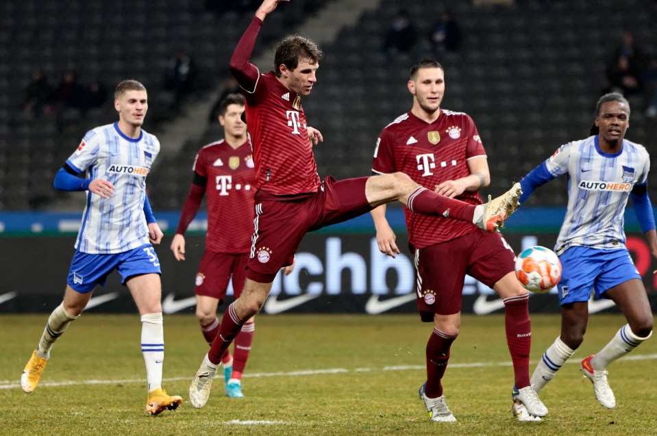 Bayern superstar Thomas Muller has started all but one game for the German giants this term