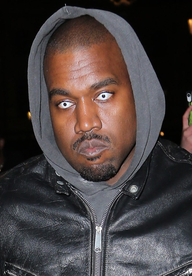 Kanye wore creepy contact lenses the night before