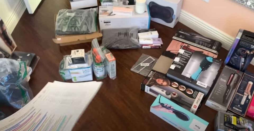 She ended up with 11 hair stylers and ten hair removal products, with one worth £125 alone