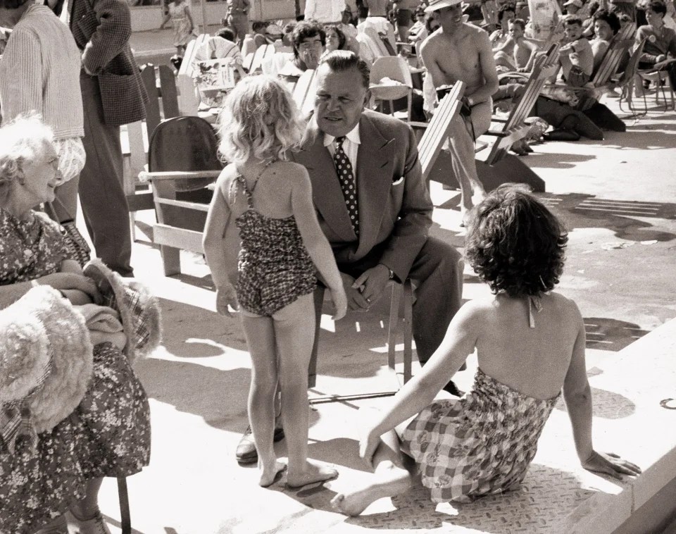 Billy Butlin chatting with some of the kids