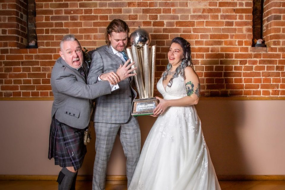 Wright made sure his PDC World Championship trophy was the guest of honour at his daughter's wedding