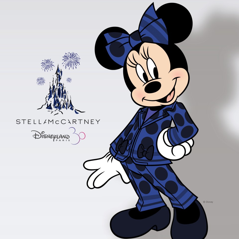 Minnie has got her first ever pantsuit which has been designed by Stella McCartney