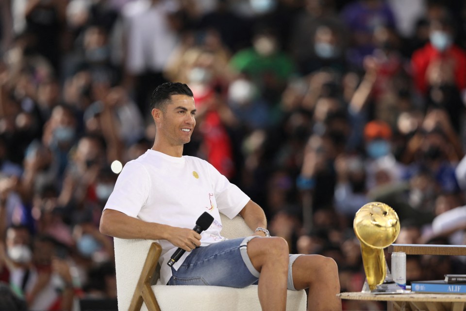 Cristiano Ronaldo won Globe Soccer's Top Scorer of All Time award in Dubai on Friday