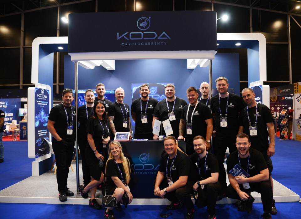 The Koda team at a Dubai expo for cryptocurrencies last year