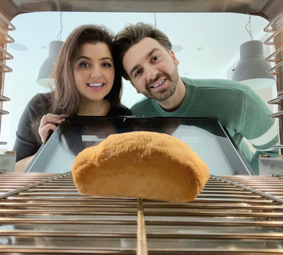 Storm revealed her pregnancy on Twitter with a photo of her and husband Kerr Okan looking into an oven with a bun in it