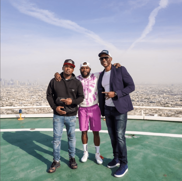 Floyd Mayweather will return for an exhibition on the Burj Al Arab Jumeirah's HELIPAD