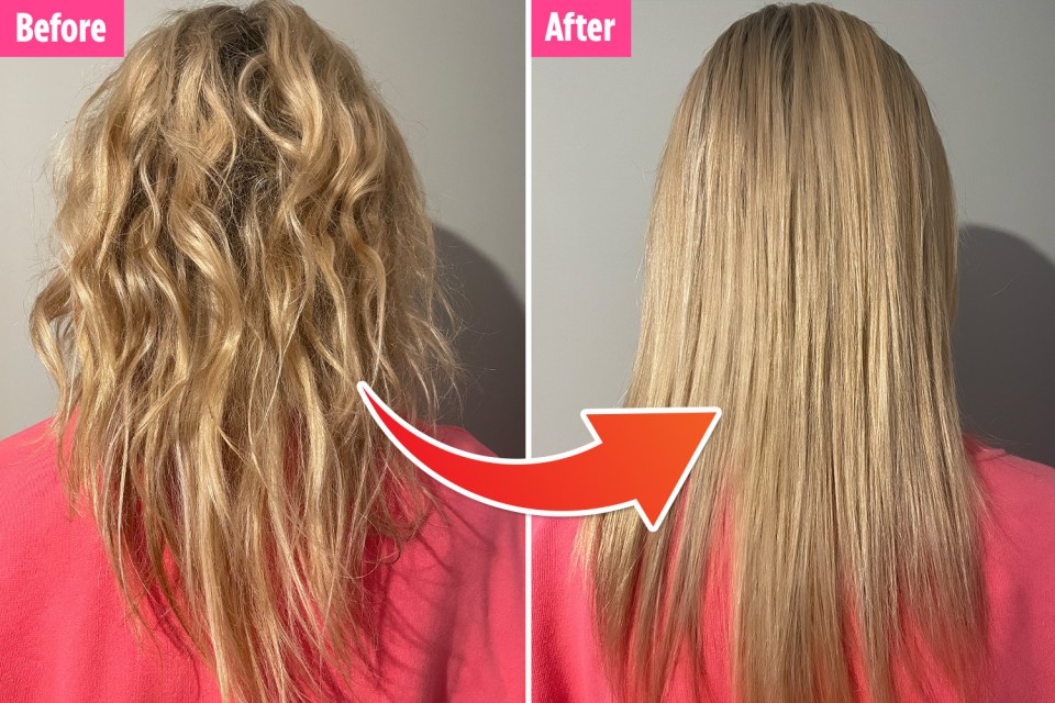 The results of a quick five-minute all over with the GHD Platinum Plus hair straighteners.