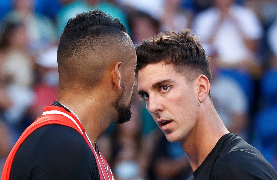 Nick Kyrgios talks tactics with doubles partner Thanasi Kokkinakis