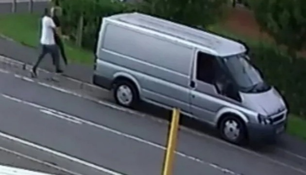 Shocking footage shows the moment Bowskill bundled Angel into a van