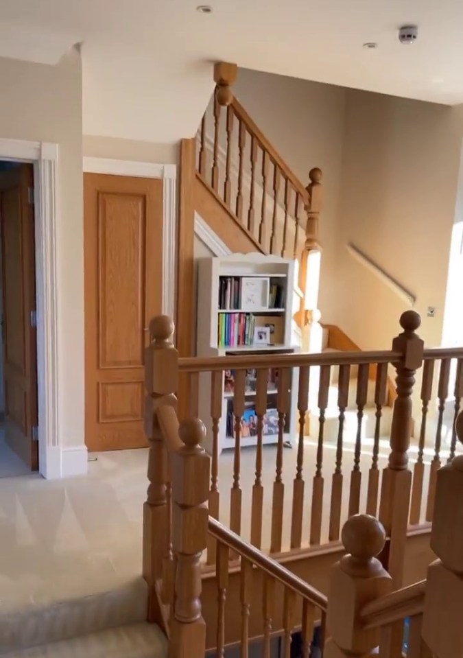 The singer also shared footage of the upstairs floors of the house