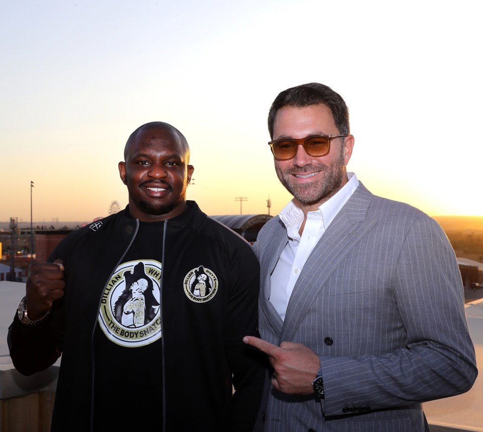 Dillian Whyte and promoter Eddie Hearn