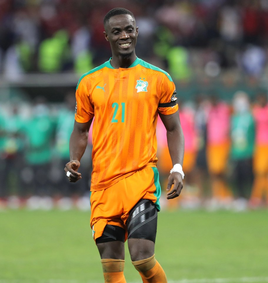 Ivory Coast's Man Utd defender Eric Bailly grimaces after his costly spot-kick miss