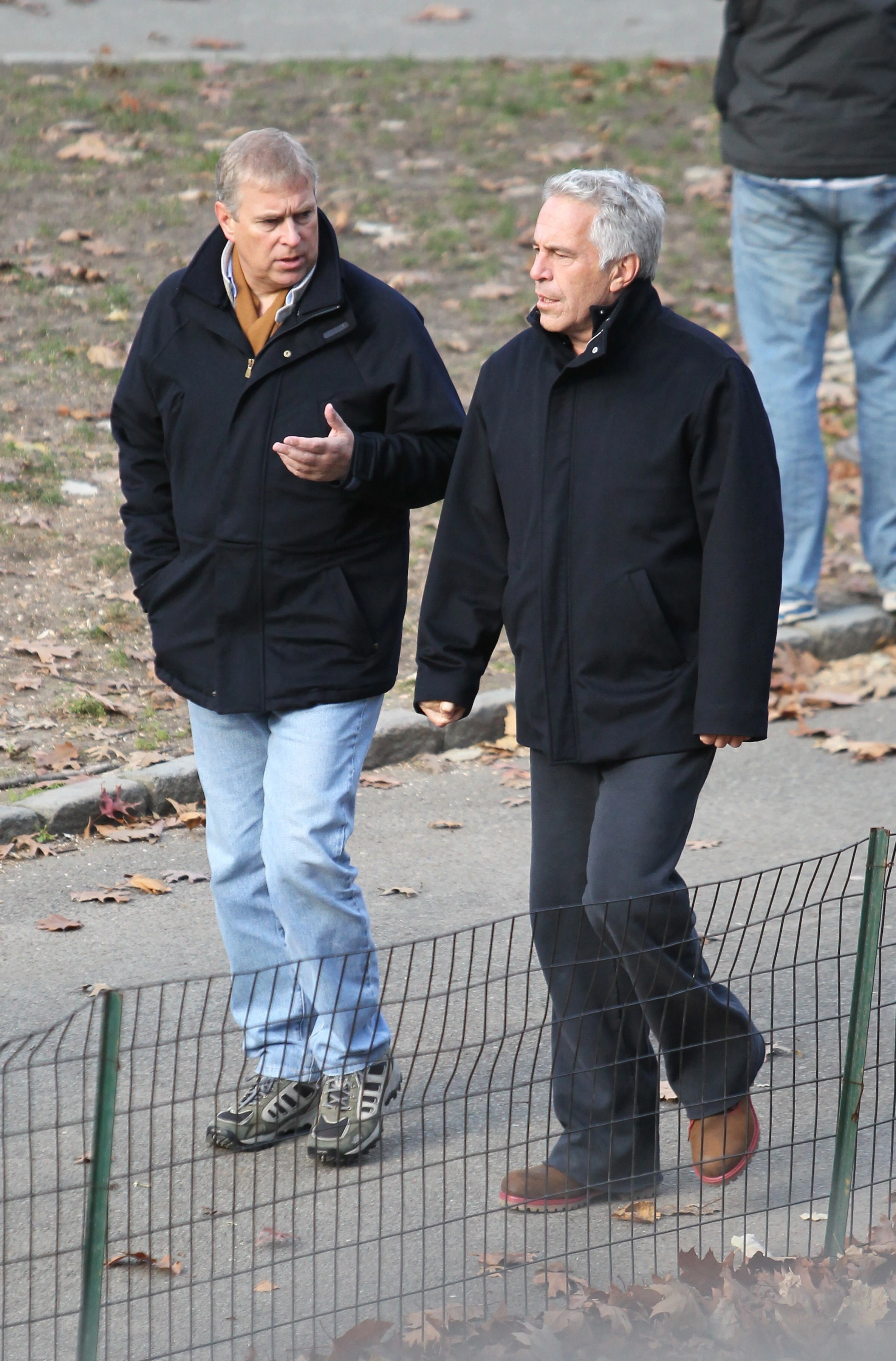 Prince Andrew walks with his pal Jeffrey Epstein in New York in 2010