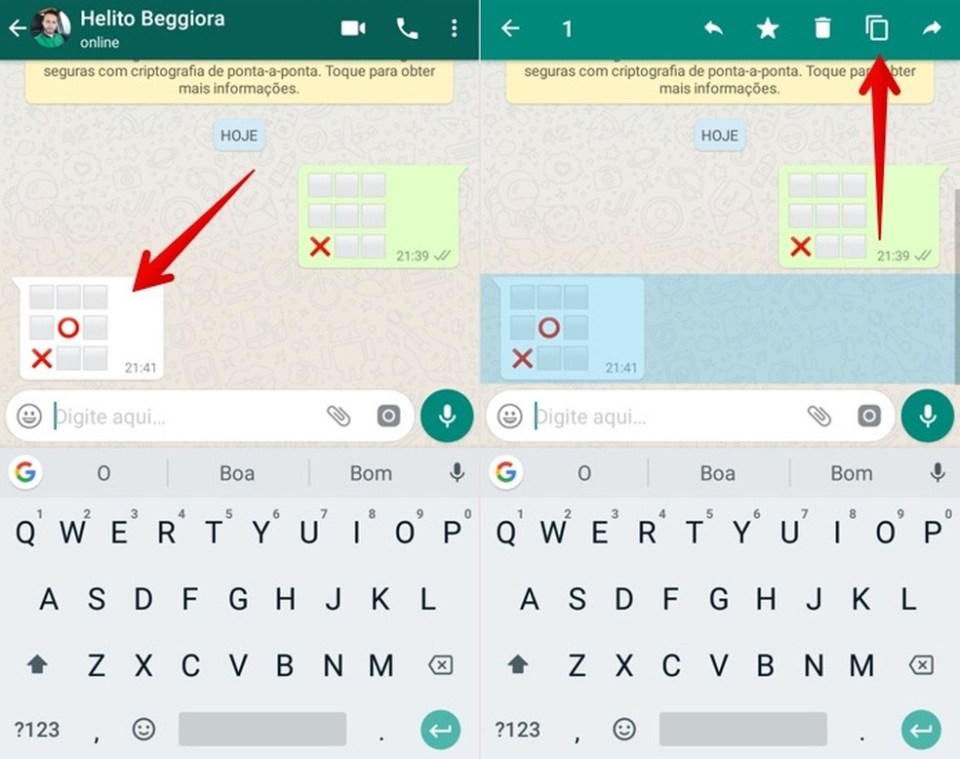 You can play tic tac toe on WhatsApp using the circle and cross emojis