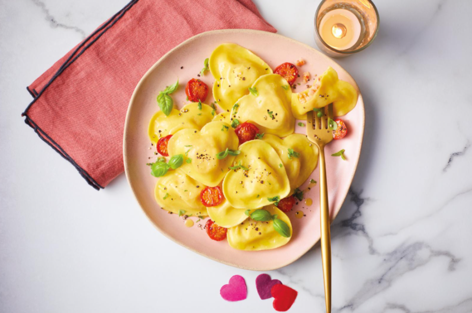 Lobster pasta is one of the dishes on Aldi’s special Valentine’s Day menu