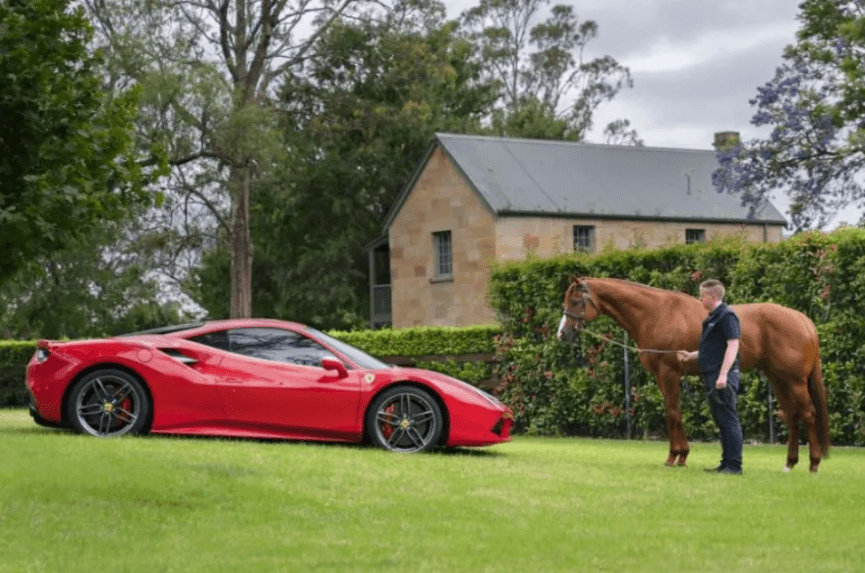 Magnier is offering this Ferrari 488 out for free to one lucky racehorse owner