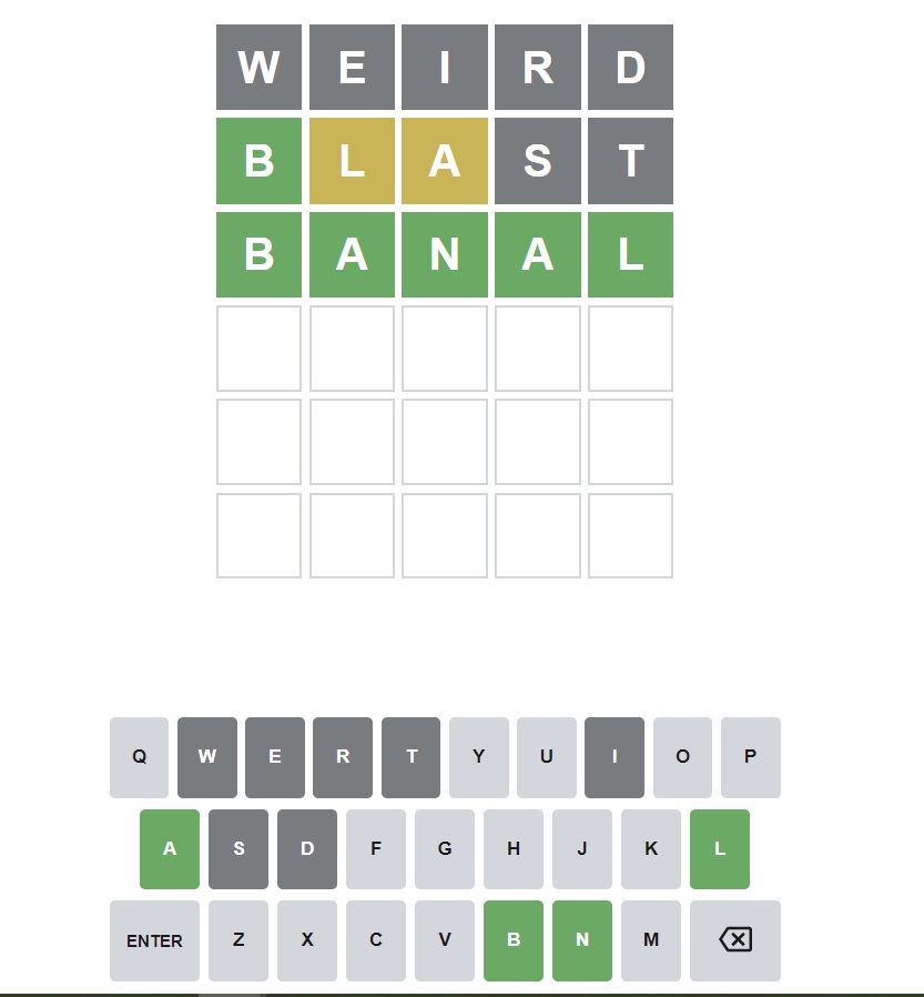 Wordle gives players six guesses to solve the daily puzzles